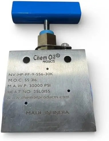 Chem Oil 30k PSI High Pressure Needle Valve Chem Oil